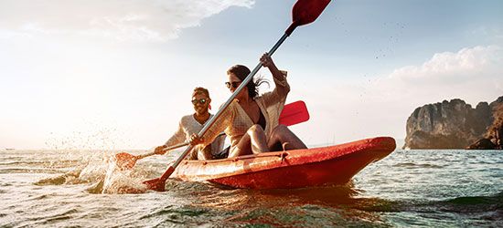 Couple Rowing